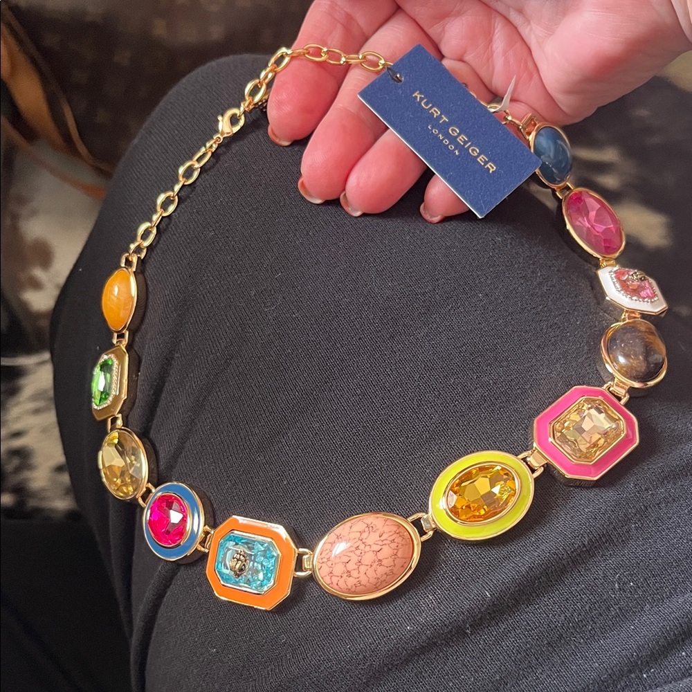 Kurt Geiger Vibrant Gemstone Necklace - Picture 4 of 9